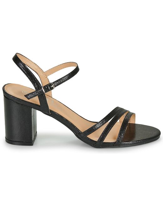Moony Mood Black Heeled Sandals Sabrina