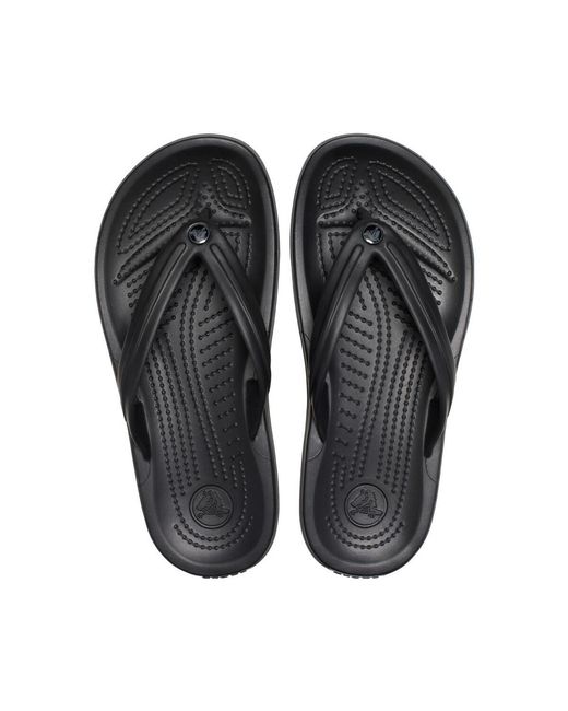 CROCSTM Black Crocband Flip Toe Post Sandals