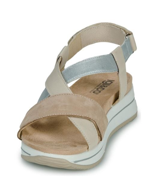 Igi&co Metallic Wedge Sandals