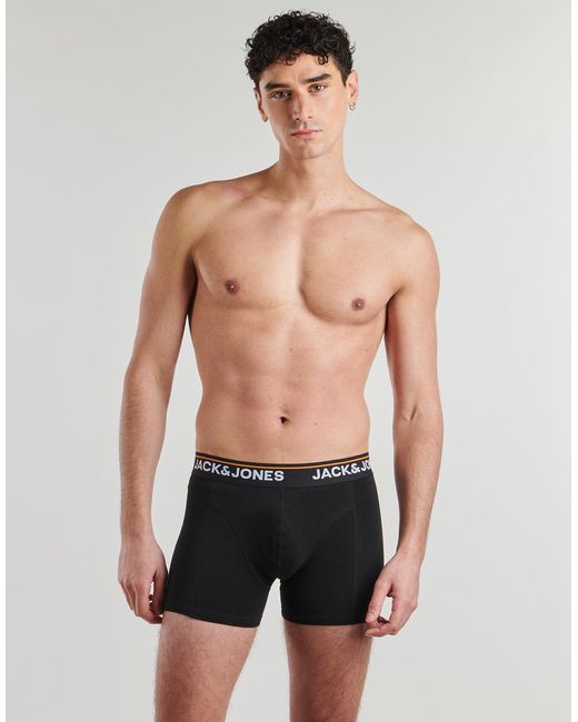 Jack & Jones Blue Boxer Shorts Jactheodore Solid Trunks X5 for men