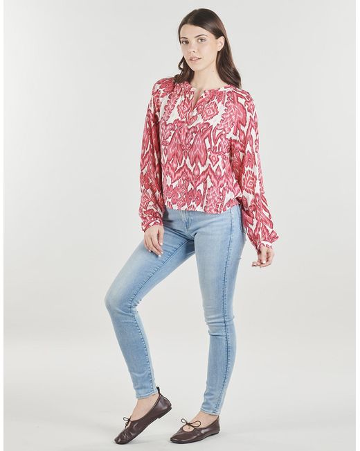 Vila Pink Blouse Vibria Eva O-neck Ls Top