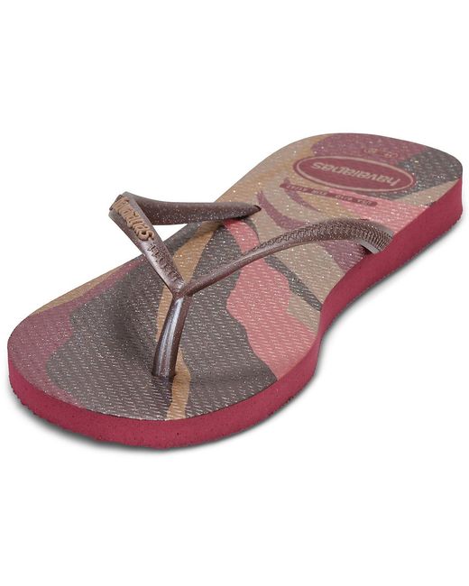 Havaianas Purple Flip Flops / Sandals (shoes) Slim Palette Glow
