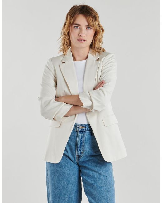 Vero Moda White Jacket Vmsteffi 3/4 Sl