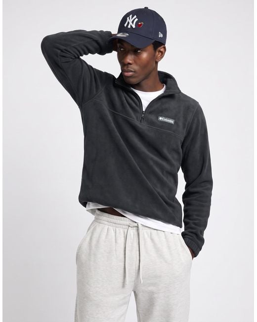 Columbia Black Fleece Jacket Steens Mountain Half Zip for men