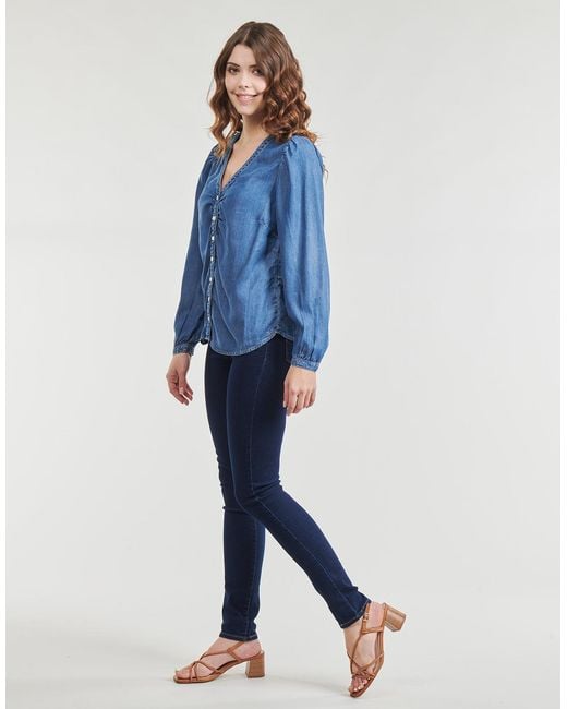 Levi's Blue Shirt Zenda Ls Blouse