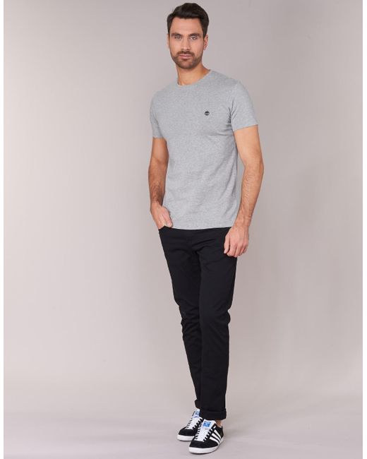 Timberland Gray Dunstan River Slim Short Sleeve T-shirt for men