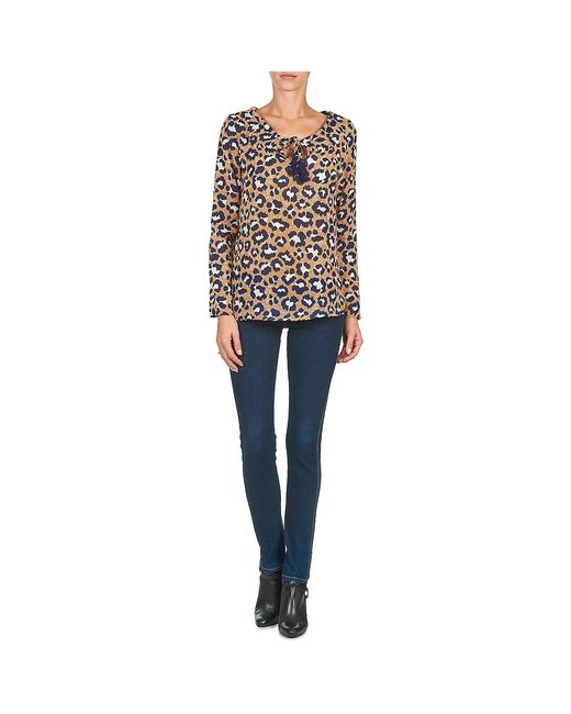 Betty London Brown Dido Women's Blouse In Orange