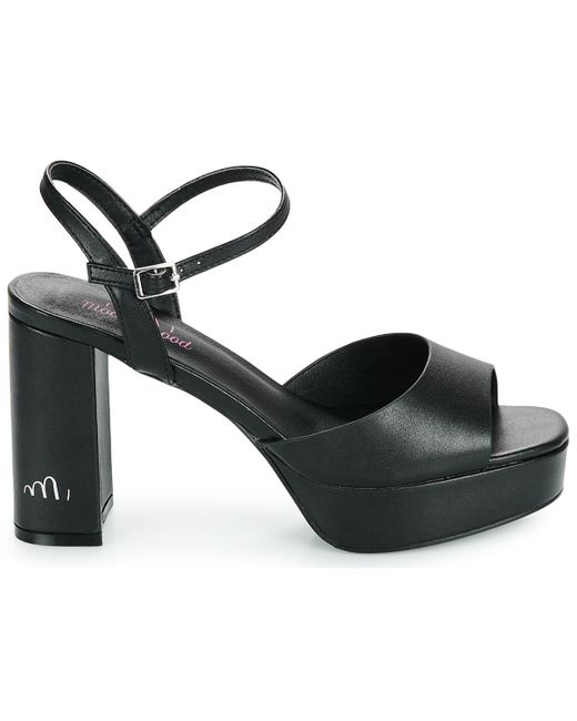 Moony Mood Black Heeled Sandals Gisele