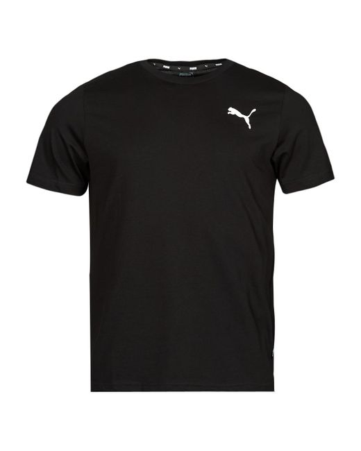 PUMA Black Ess Cat Logo Tee T Shirt for men