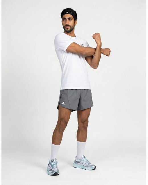 Adidas Gray Shorts Adizero Essentials Running Split Shorts for men