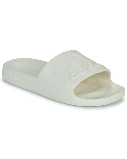 Adidas White Tap-dancing Adilette Aqua