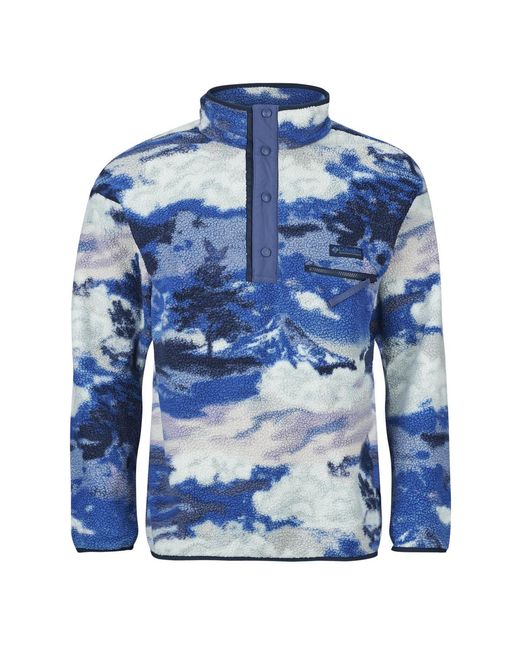 Columbia Blue Fleece Jacket Helvetia Ii Printed Half Snap Fleece for men