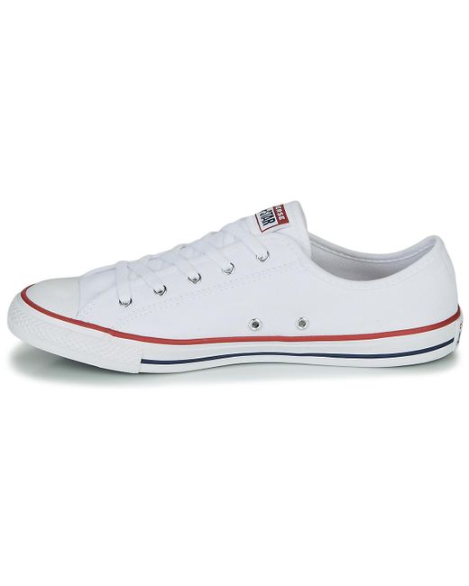 white & gold all star dainty gs ox trainers