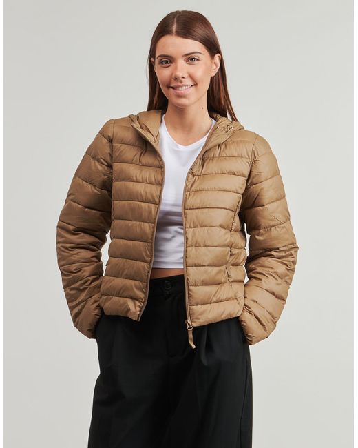 ONLY Brown Duffel Coats Onltahia Lw Quilted Hood