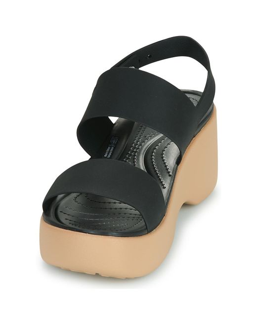 CROCSTM Black Flat Sandals Brooklyn Sky Sandal