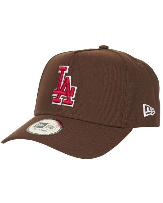 KTZ Brown Cap Outline Script E-frame Los Angeles Dodgers