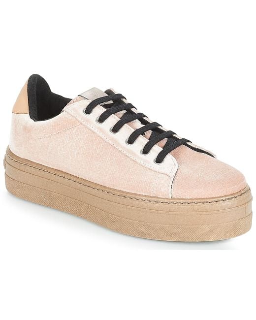 Victoria Pink Deportivo Terciopelo/caram Women's Shoes (trainers) In Beige