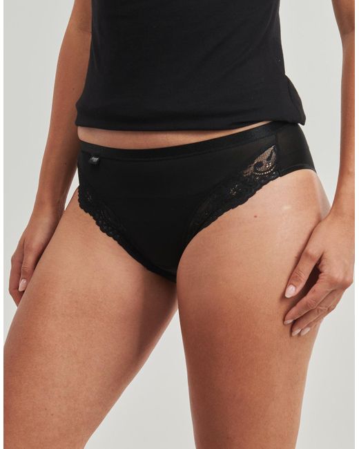 Sloggi Black Knickers/panties Romance Tai Pack De 4