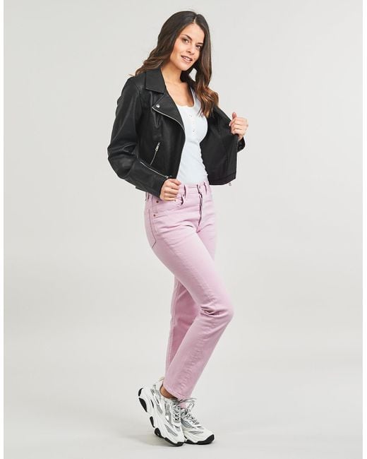 ONLY Black Leather Jacket Onlalba