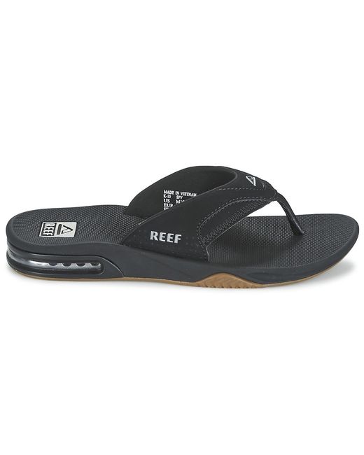 Reef Black Fanning Flip Flops / Sandals (shoes) for men