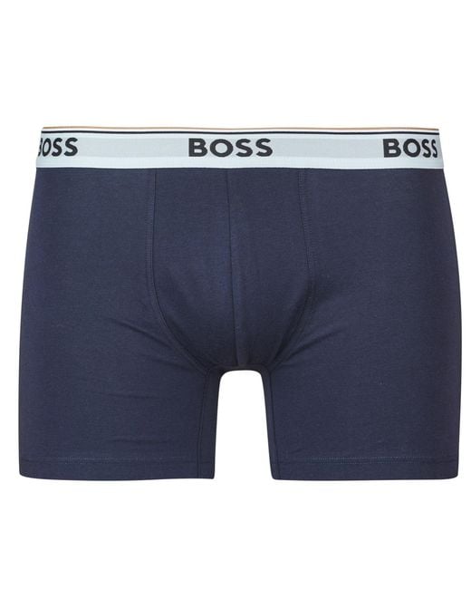 Boss Blue Boxer Shorts Boxerbr 3p Power Des for men