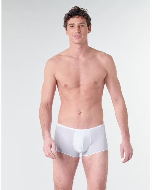 Hom White Plume Trunk Boxer Shorts for men