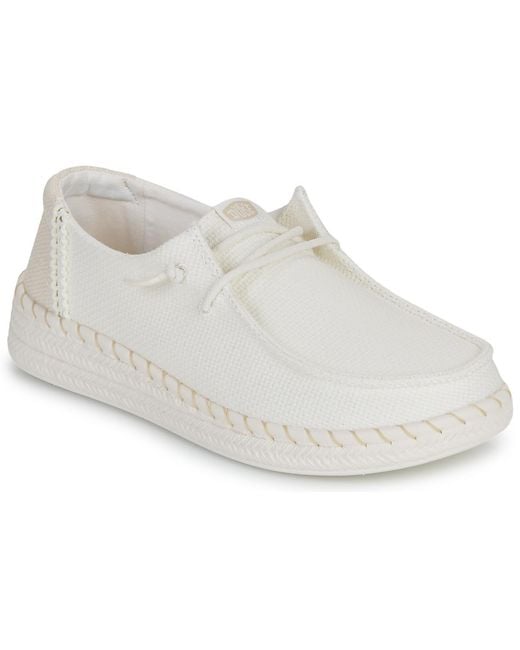 HeyDude Slip-ons (shoes) Wendy Espadrille Woven White