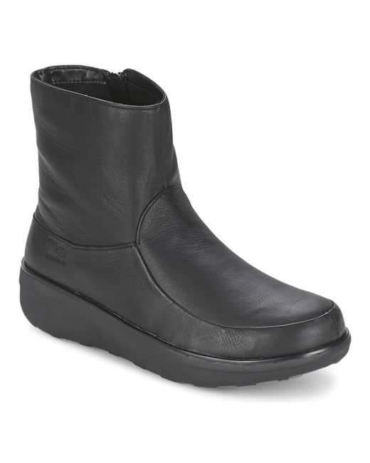 Fitflop Loaff Shorty Zip Boot Women's Boots In Black