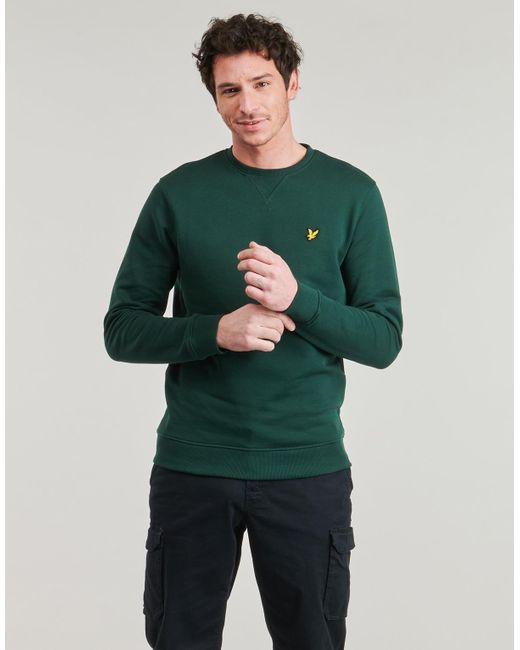 Lyle & Scott Green Sweatshirts Crew Neck Sweatshirt for men