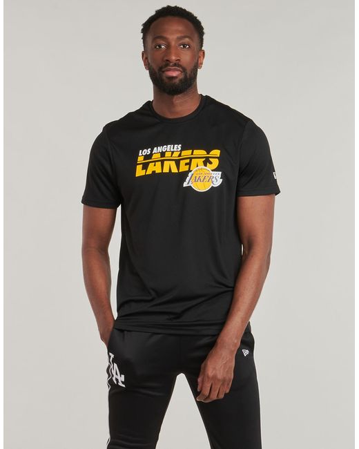 KTZ Black T Shirt Nba Essentials Tee Los Angeles Lakers for men