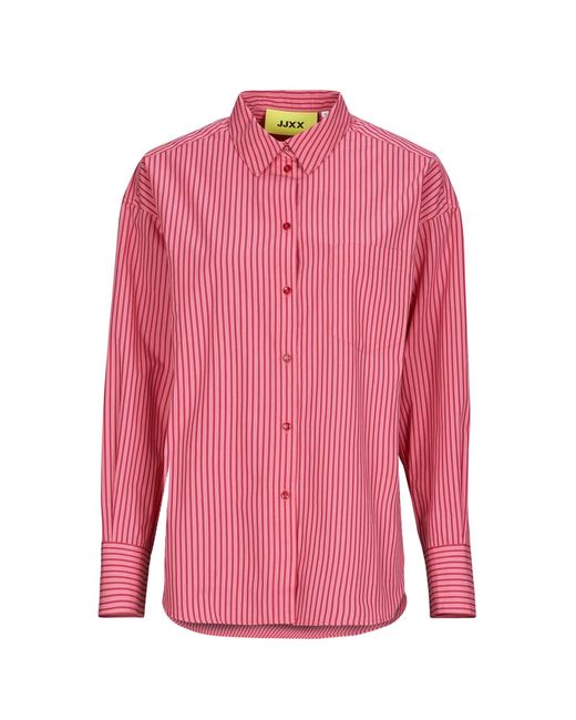 JJXX Pink Shirt Jxjamie Ls Relaxed Poplin