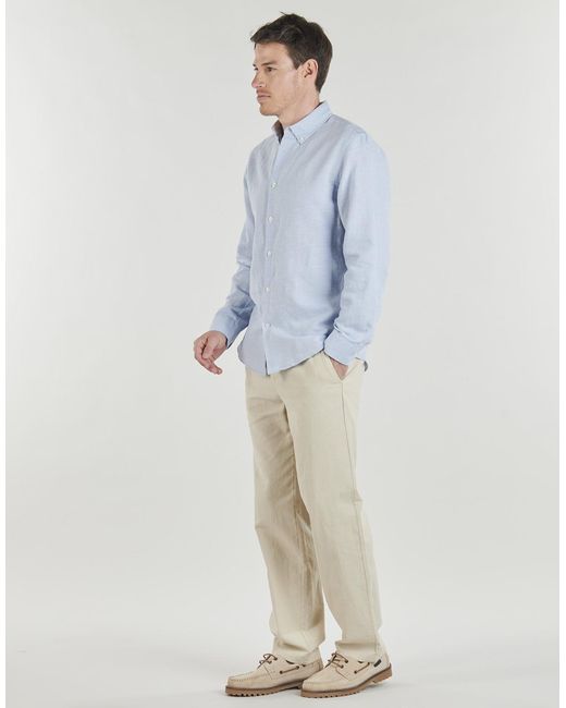 Only & Sons Natural Straight Trousers Onssinus Loose 0007 Cot Lin for men