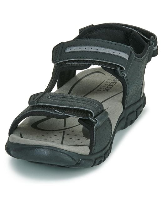 Geox Black Sandals Uomo Sandal Strada for men