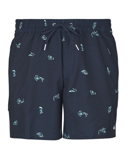 Quiksilver Blue Trunks / Swim Shorts Stretch Printed Volley 16 for men