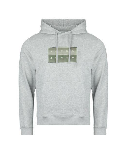 Jack & Jones Gray Sweatshirts Jcofusion Box Sweat for men