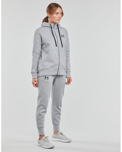 Under Armour Gray Rival Fleece Joggers Tracksuit Bottoms