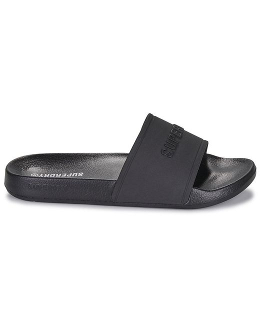Superdry Black Tap-dancing Claquette Plage Logo for men