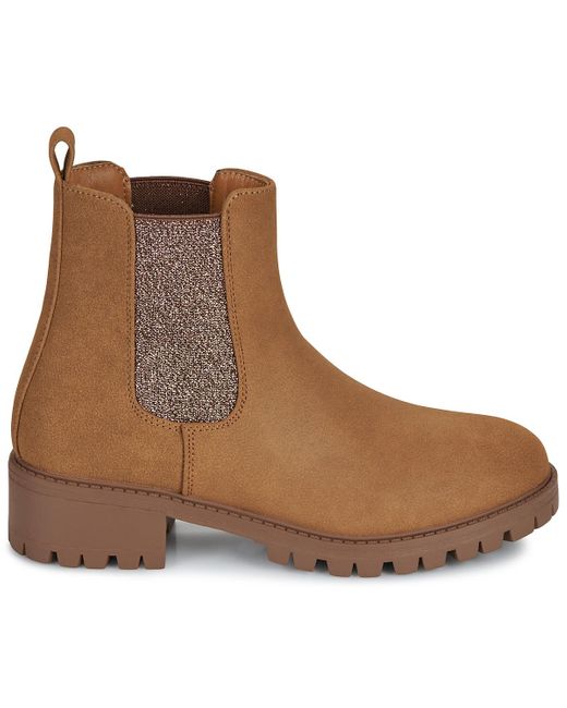 ONLY Brown Mid Boots Onlzoe Nubuck