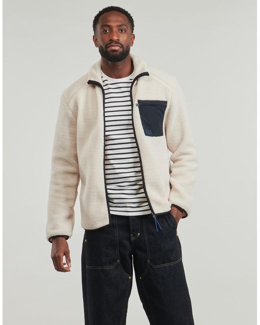 Only & Sons White Fleece Jacket Onsdallas Sherpa for men