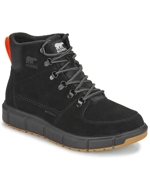 Sorel Black Mid Boots Explorer Iii Blazer Wp for men