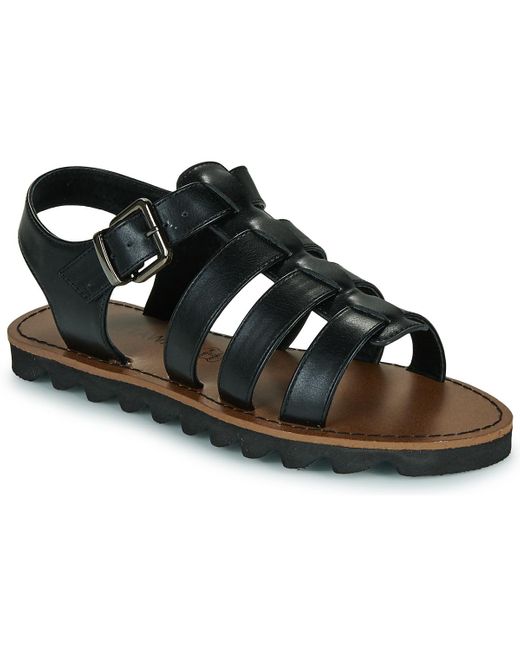 Chattawak Black Flat Sandals Terra