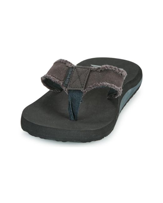 Quiksilver Black Monkey Abyss Flip Flops / Sandals (shoes) for men