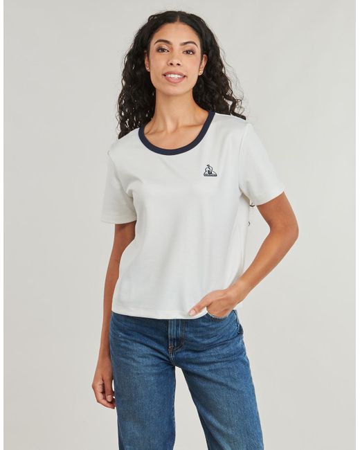 Le Coq Sportif White T Shirt Heritage Sp Tee Ss N°1 W