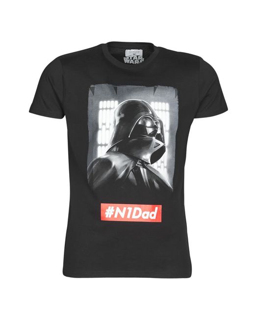 Yurban Black T Shirt Star Wars N1 Dad for men