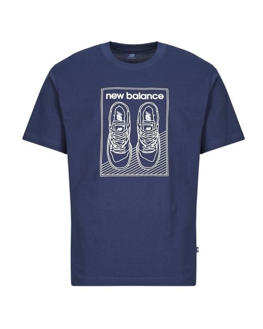 New Balance Blue T Shirt Graphic Jersey Tee for men
