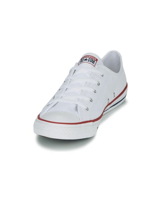 Converse White Shoes (trainers) Chuck Taylor All Star Dainty Gs Canvas Ox