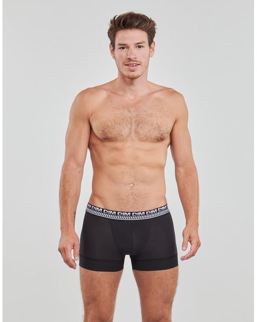 Dim Black 3d Flex Stay Fit X 2 Boxer Shorts for men