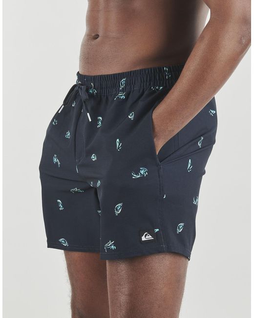Quiksilver Blue Trunks / Swim Shorts Stretch Printed Volley 16 for men