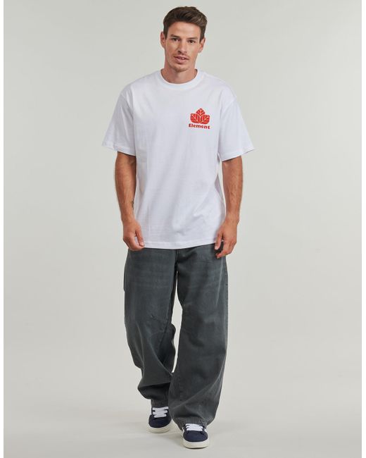 Element White T Shirt Sporting Ss for men