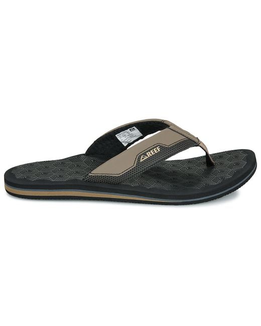 Reef Black Flip Flops / Sandals (shoes) The Ripper for men